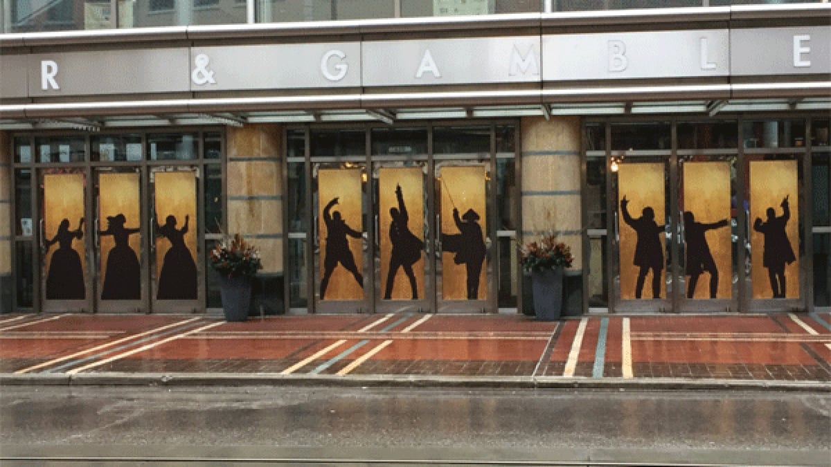 "Hamilton" opens Tuesday at Cincinnati's Aronoff Center for the Arts. (Photo: @AronoffCenter)