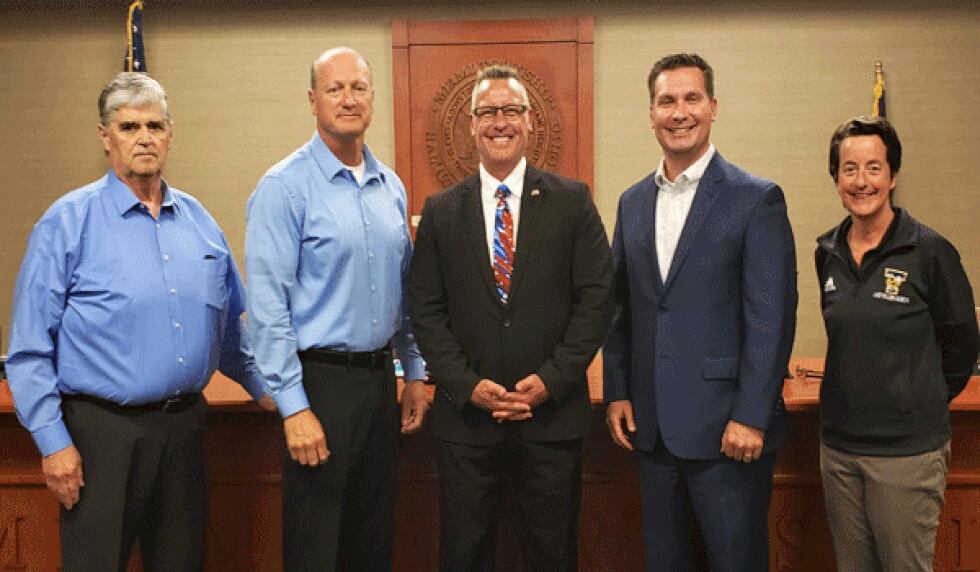 The leaders of Hamilton County's Miami Township are (left to right): Trustee Jack Rininger,...