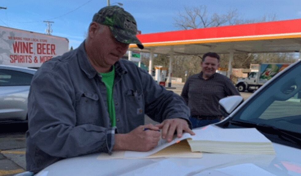 Ohio House Speaker Larry Householder signs the COVID 19 Emergency Response bill lawmakers...