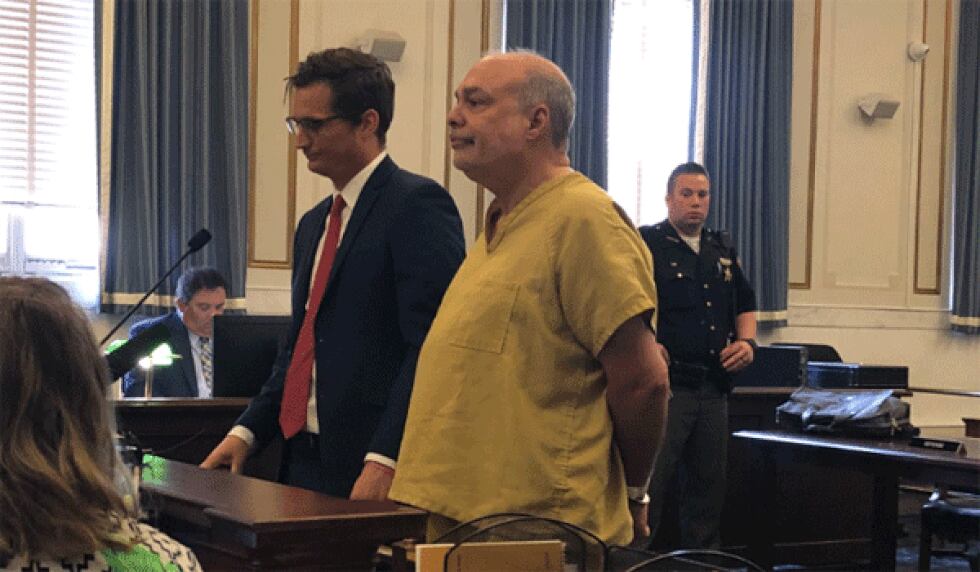 The Rev. Geoff Drew pleads not guilty in Hamilton County Common Pleas Court Wednesday.