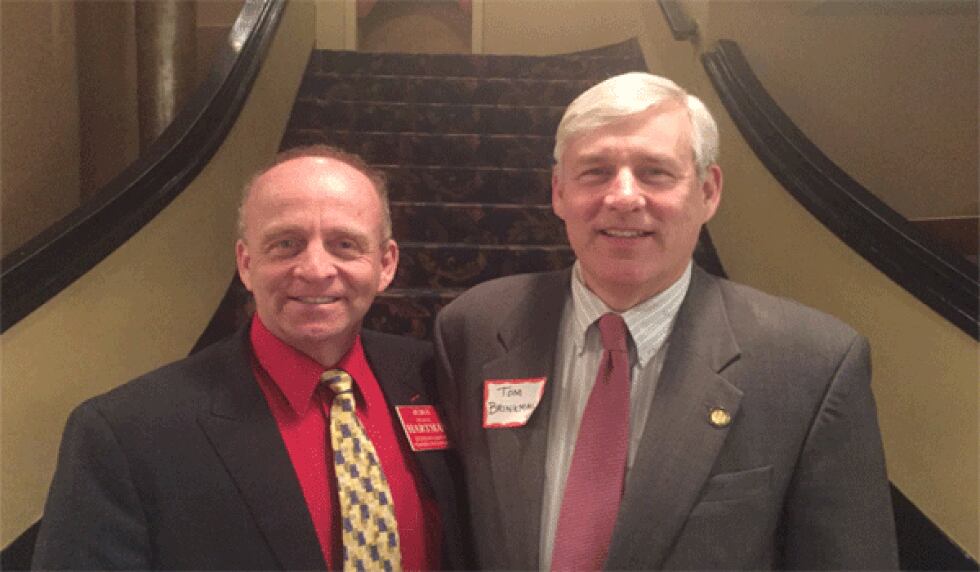 State Rep. Tom Brinkman, R-Mt. Lookout, (right) with his lawyer, Curt Hartman)
