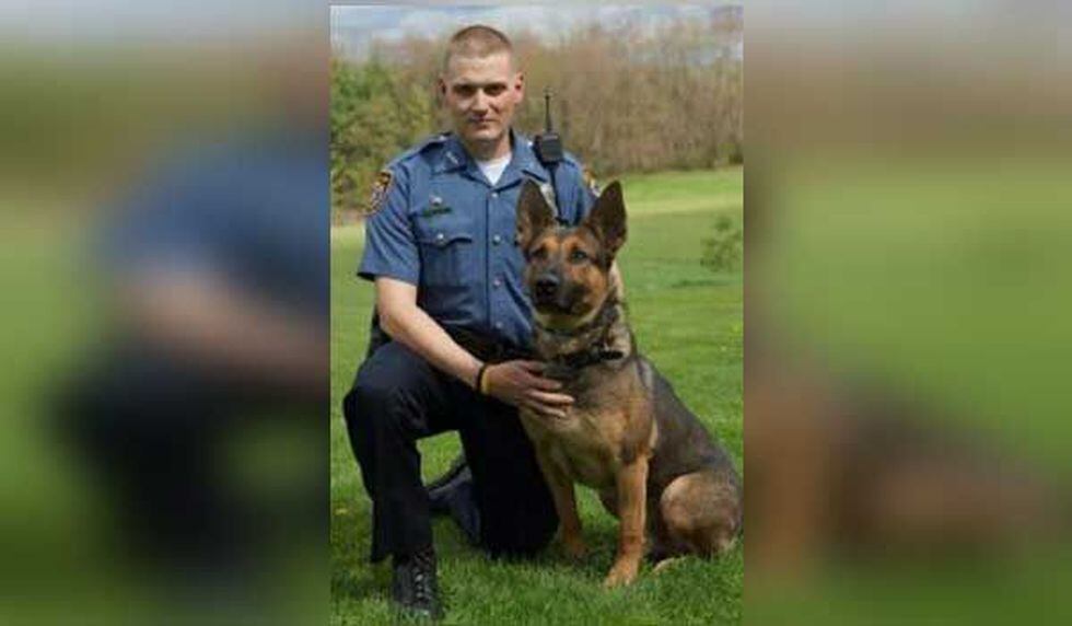 Green Township K-9 Officer Anthony Leibendor and Dino (Green Township Police Department)