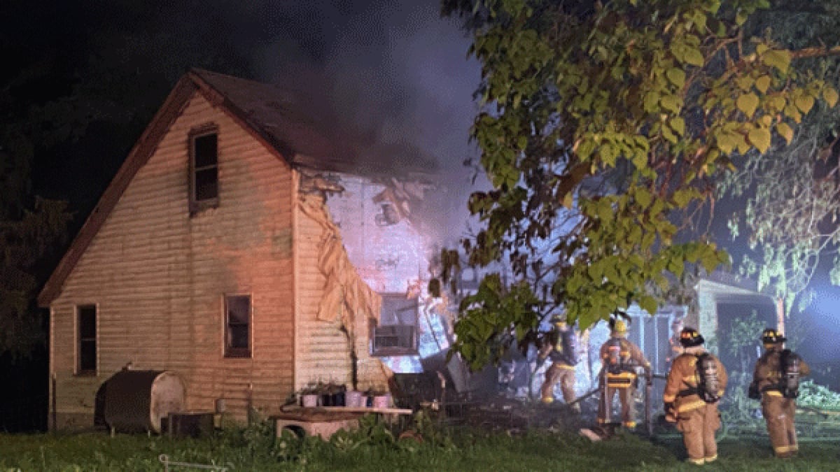 A woman was hospitalized by this house fire in Warren County early Thursday.
