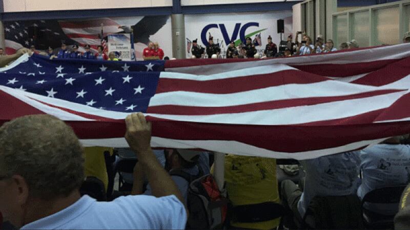 Seventy-one veterans are on an Honor Flight tour of Washington D.C. Tuesday. (Photo: FOX19...
