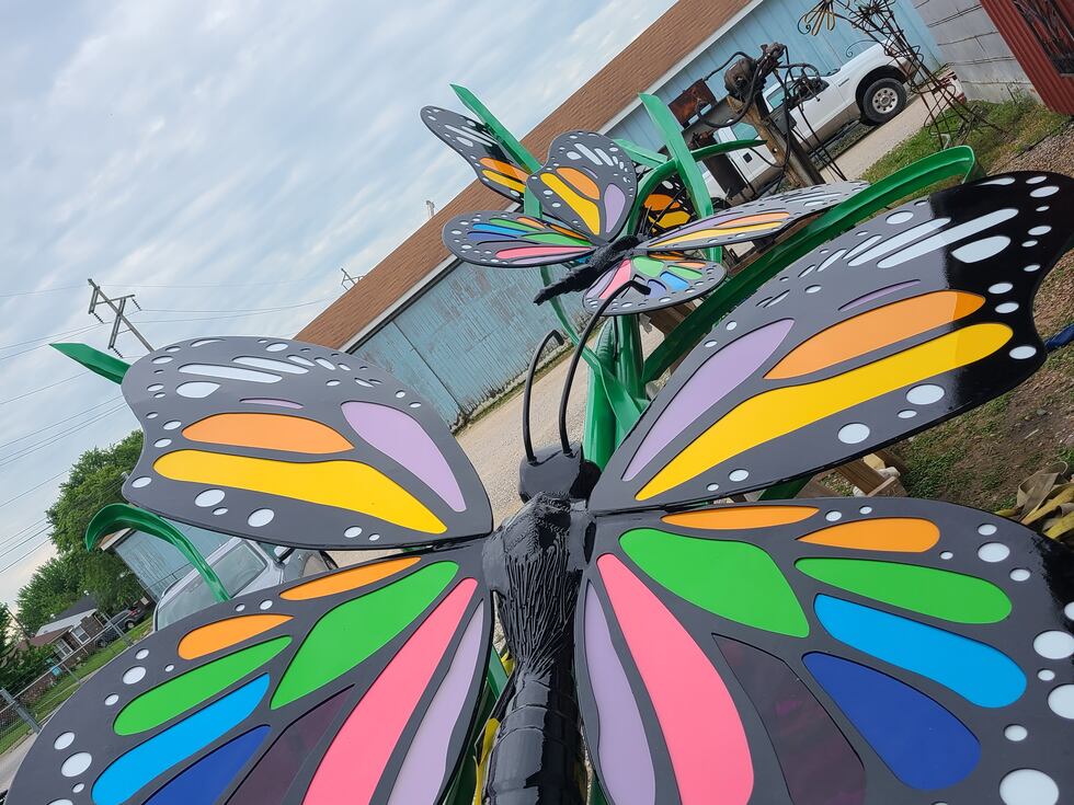 Butterfly sculpture at the Botanical Garden in Owensboro
