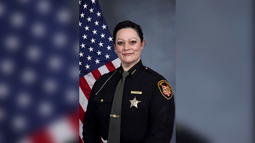 Deputy Sara Vaught was not hurt when the Warren County Sheriff's Office says a man shot at her...