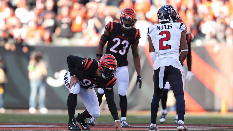Cincinnati Bengals defensive end Trey Hendrickson (91) during an NFL football game against the...