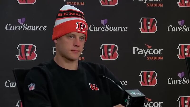 Joe Burrow says 'it's tough' while speaking to the media about season-ending injury to his wrist