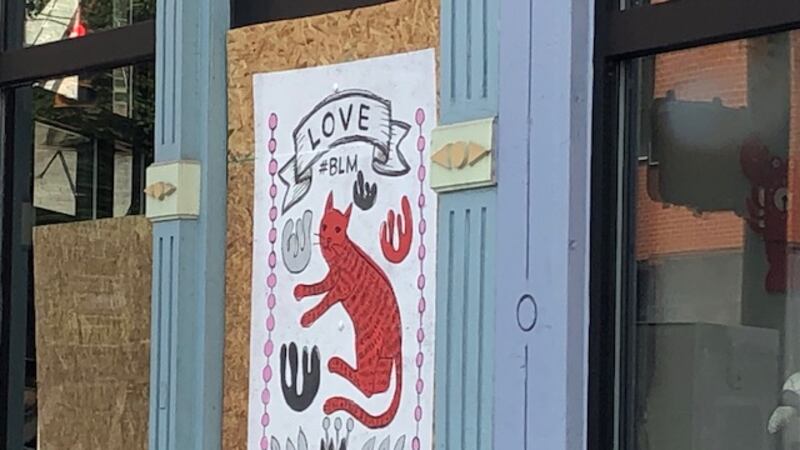 OTR Art on Boards shares message of solidarity for protests in Cincinnati.