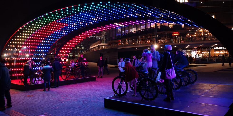 Lightbattle is one of more than 40 interactive light installations at this year's BLINK.