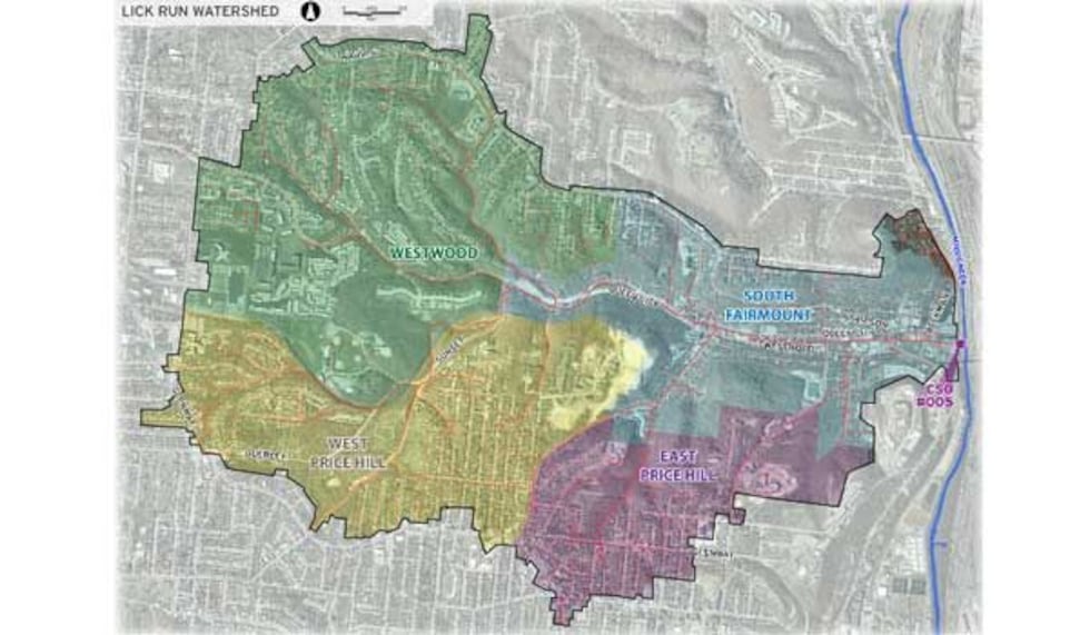 The Lick Run Watershed (Compliments of projectgroundwork.org)