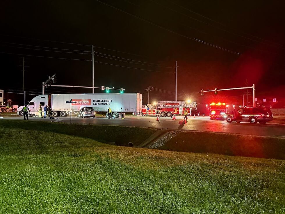 West Chester Township police have closed SR 747 in both directions after a car and a semi...