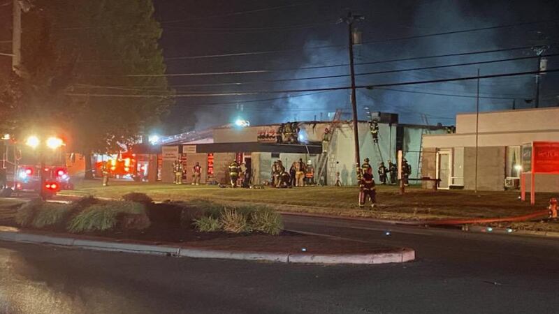Fire crews are investigating the cause of an early morning blaze at a Forest Park auto body shop.