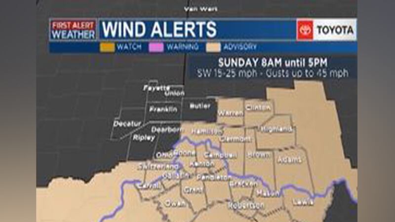 A wind advisory has been issued for most of the Tri-State.