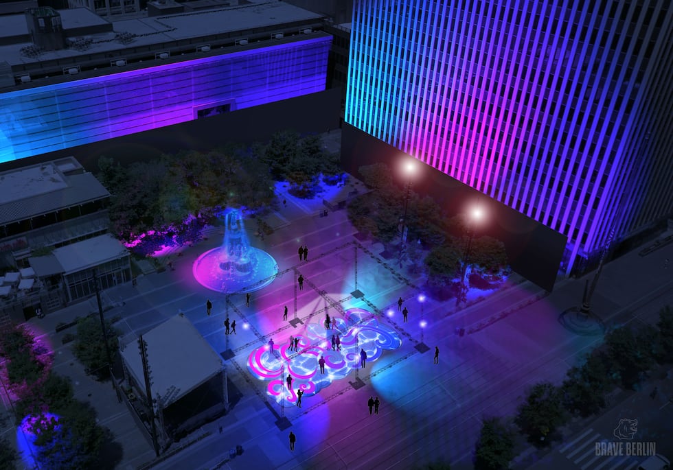 re:FRACTION is one of the light installations at BLINK 2019. It will illuminate Fountain Square.