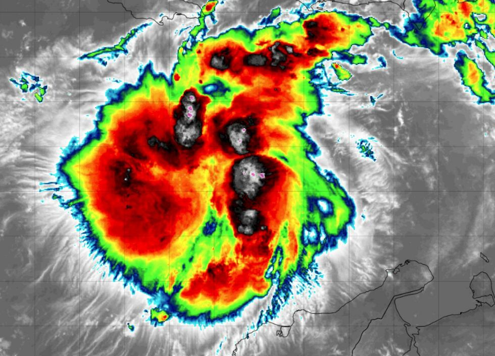 Tropical Storm Ian developing in the Atlantic - 10 am