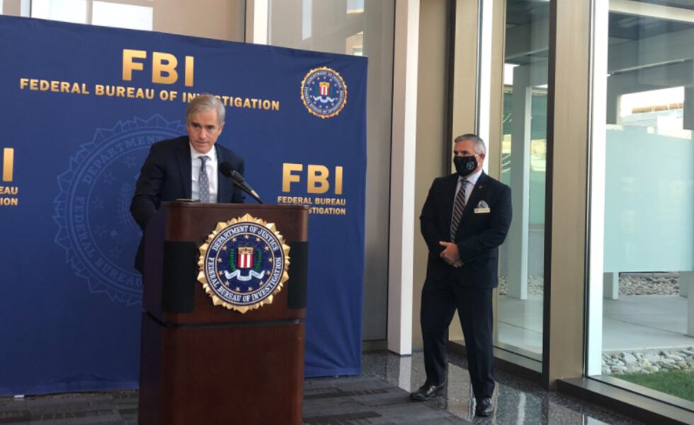 U.S. Attorney David DeVillers and FBI Special-Agent-in-Charge Chris Hoffman announce new...