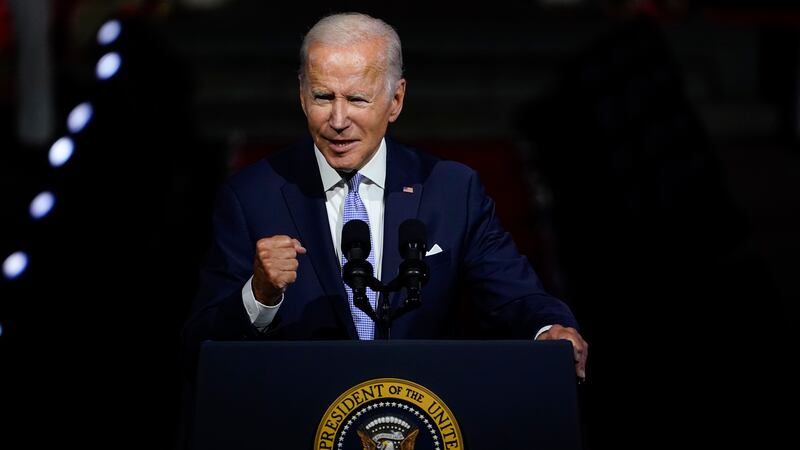 FILE - President Joe Biden is visiting Ohio for the groundbreaking of a new Intel computer...